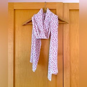 Sheer floral print scarf